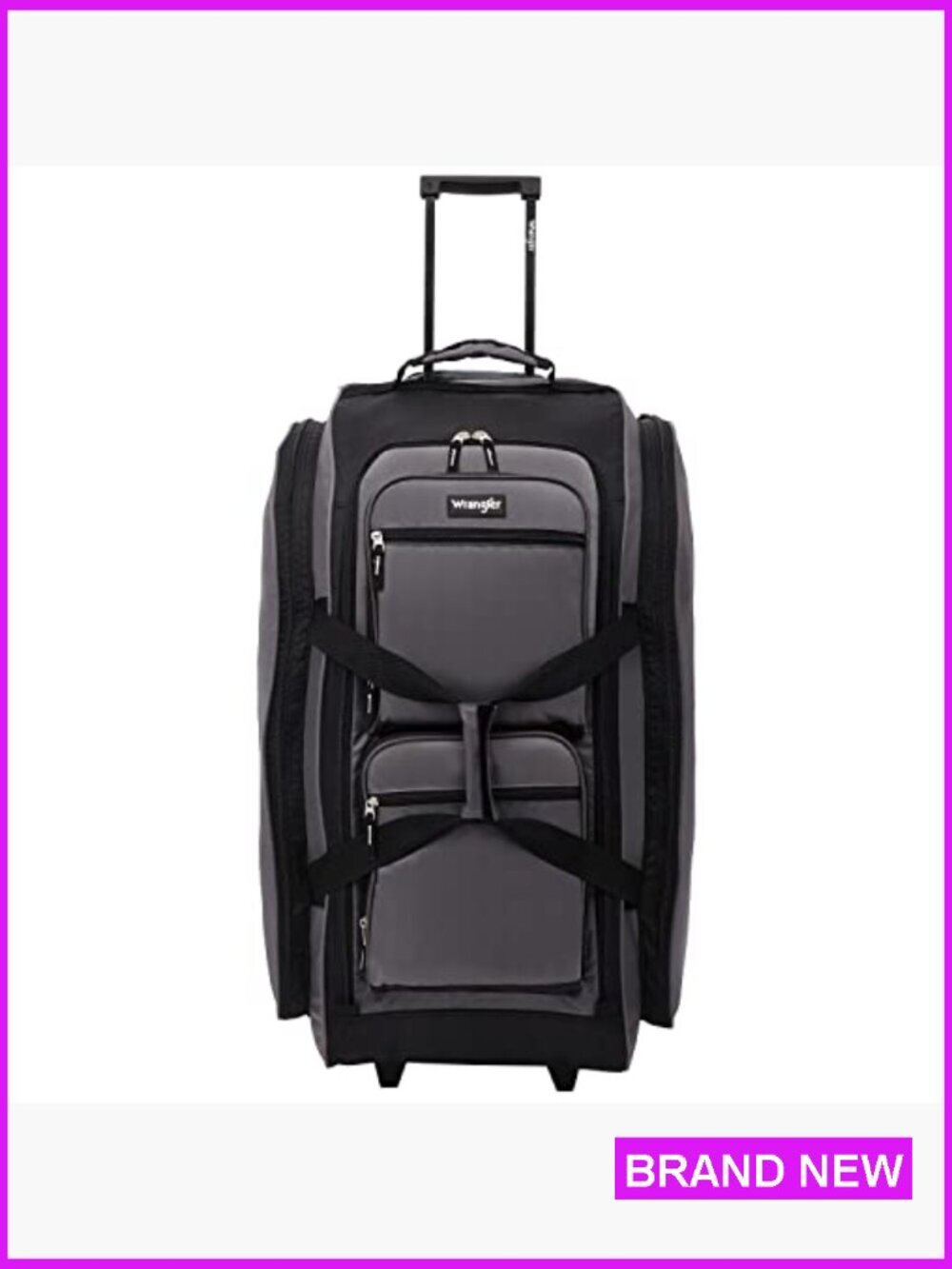 Rolling Duffel Bag Spacious Nylon Travel Gear 30-Inch Check-In Size Trolley - Picture 4 of 7